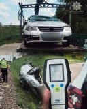 У Вінниці п’яний водій без посвідчення перекинув авто на залізничних коліях