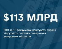 Неповернення вимушених українських мігрантів коштуватиме Україні $113 млрд недоотриманого ВВП за 10 років